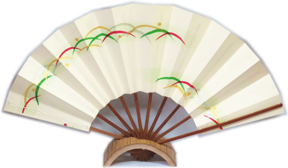 楽天市場】舞扇子≪ナ527 パール地 菊 手描き≫◇9寸5分◇スス竹 化粧