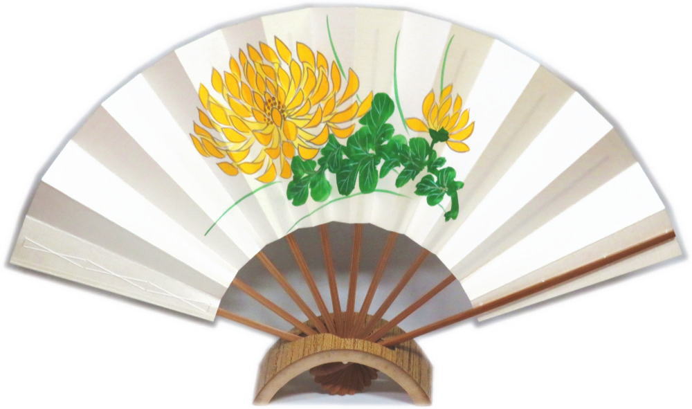 楽天市場】舞扇子≪ナ523 藤花 手描き≫◇スス竹◇9寸5分 化粧箱入り