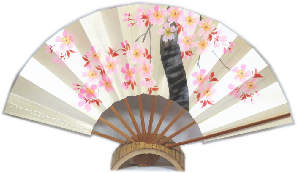 楽天市場】舞扇子≪ナ534 鳥の子地 天地つゆ草柄 手描き≫◇9寸5分