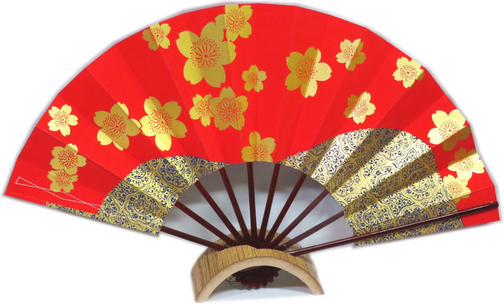 ・舞扇子≪２０１　桜≫ ◇溜塗竹 　9寸5分　化粧箱なし 　ゆうパケット発送ＯＫ　京扇子　扇子　舞扇