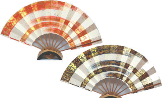 楽天市場】尺舞≪手引色ぼかし 手押し箔 三つ雲≫ピンク・紫◇スス竹