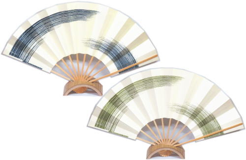 楽天市場】尺舞≪銀砂子地 紺流水 金銀≫ スス竹◇1尺セ5233【舞扇子