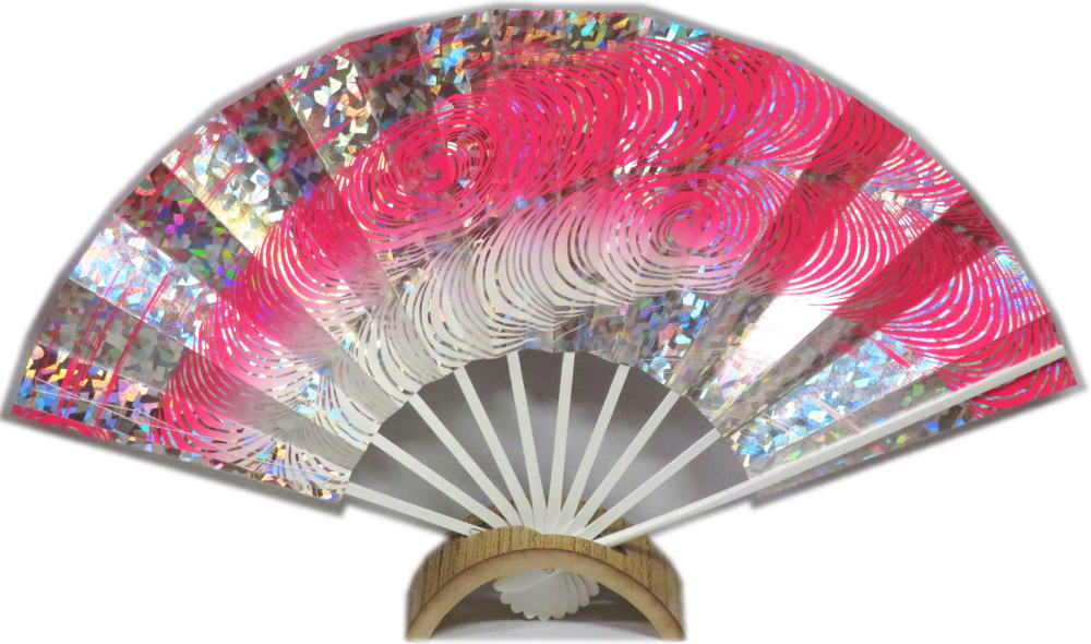 楽天市場】舞扇子≪花2258 ホログラム箔≫朱 鉄紺◇溜塗竹◇9寸5分