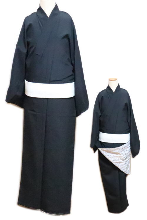 楽天市場】仕立上 男物 絵羽 附下“胴抜仕立”≪緑地 箔押葉≫八掛仕立