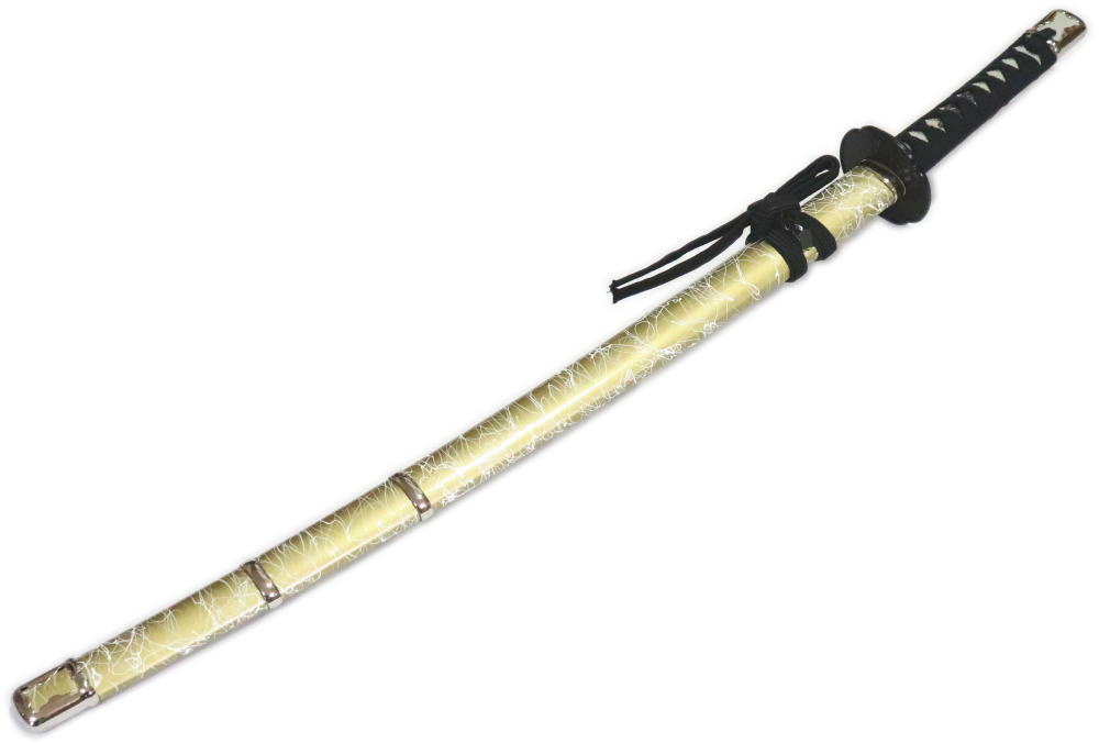 1円～【おたからや】N-3631/刀[長さ]70.0cm[反り]1.6cm[目釘]2個[銘]無銘 白鞘 山口県登録 侠客刀・赤白（１本差・やくざ刀）踊り用小道具送料