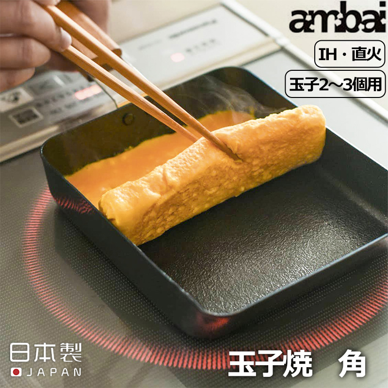 楽天市場】【メーカー正規品】岩鋳 南部鉄器 玉子焼(木柄付