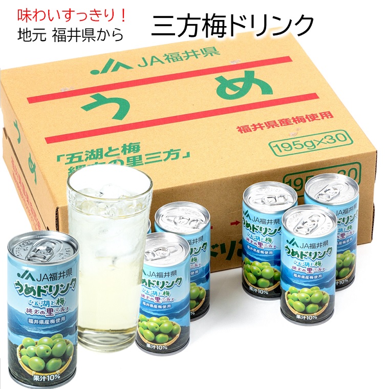 楽天市場】JOIN 紀州うめドリンク 195g 缶 30本入 果汁飲料 梅