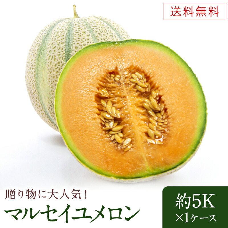 赤肉メロン　国内厳選産地　マルセイユメロン【花咲紅姫メロン他】約５Ｋ箱１ケース<br>メロン 赤肉メロン ギフト ゴルフ 景品 父の日 プレゼント<br>送料無料 サイズは指定できません