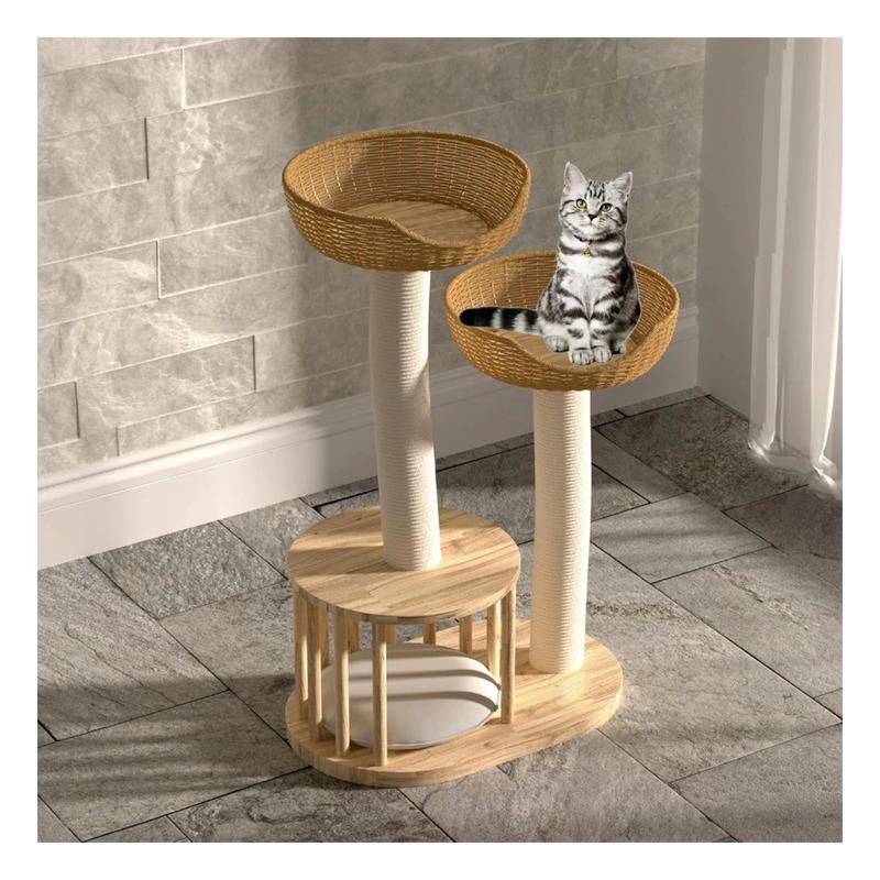 キャットタワー キャットタワー 据え置き スリム 大型猫 中型 小型 ミニ 多頭飼い ハンモック おしゃれ かわいい 爪とぎ おもち|匠shin