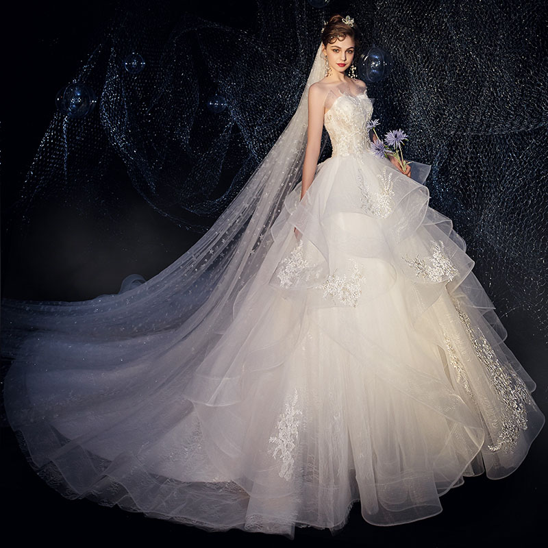 花嫁 ウェディングドレス 二次会 披露宴 パーティードレス ワンピース プリンセスドレス wedding dress ブライダル ロン