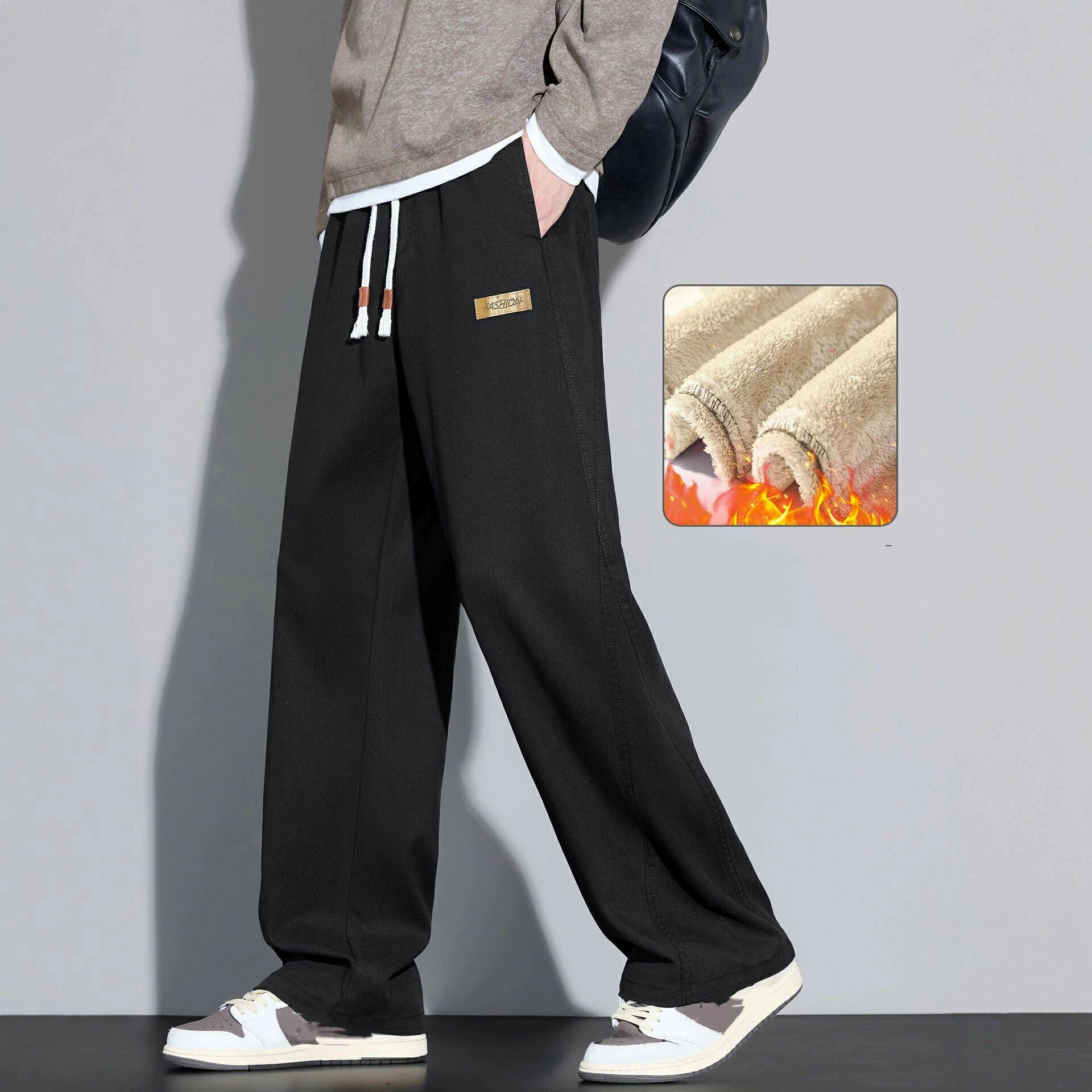 ワイドパンツ 裏起毛 秋冬 あったか ゆったり ストレートパンツ 防寒 ワイドシルエット 通常タイプ 裏起毛タイプ ウエス