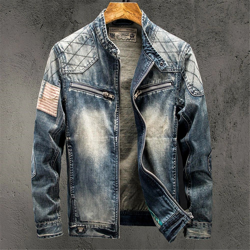 メンズ ジージャン Gジャン 男性 アウター ブルゾン 上着 バイクジャケット カジュアル 春秋 送料無料 ビンテ｜匠shin