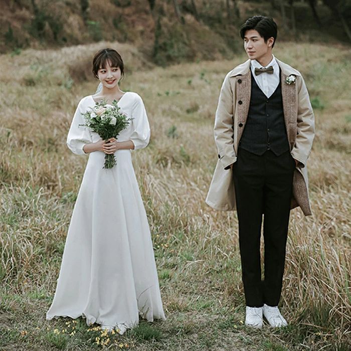袖あり Aラインドレス ロングドレス 結婚式 ウエディングドレス 二次会 花嫁 パーティードレス 演奏会 ブラ 17,064円
