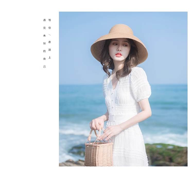 膝丈 ひざ丈 膝下 袖あり 半袖 Vネック フレア セミフレア かわいい 大人可愛い きれいめ 大人 おしゃれ お洒落 大人