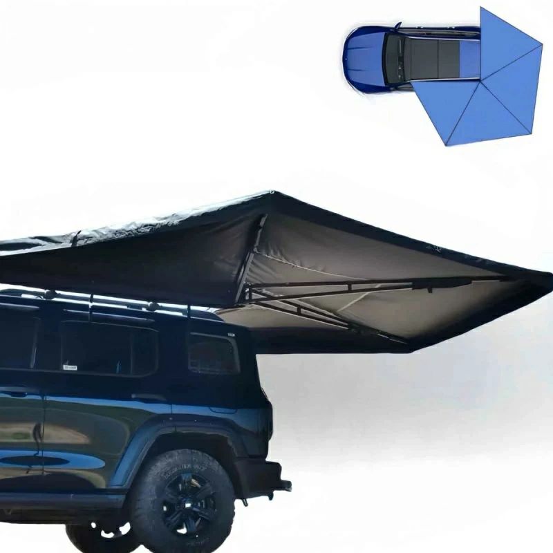車 カーサイドテント 270°詳しく述べるカーサイドタープ カーサイドタープ 車用 カーサイドオーニング 日がさ オフロード車 SUV M
