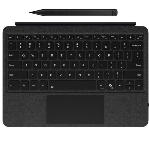 Surfaceタッチペン付き添い人SurfacePro12in2025年真似形用鍵盤軽さ印字機押しかぶせる磁気ねばり着く式タッチパッド申し受ける七色うしろ側ともし火付き添い人薄型分け隔てる式鍵盤US英語割りつける多角度自然調整静音心積もり(ブ… タブレット用キーボード-スマートフォン・タブレット