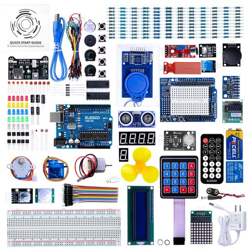 ELEGOOArduino用のUNOR3お仕舞い版スタータキットUNO指導付(63Items)