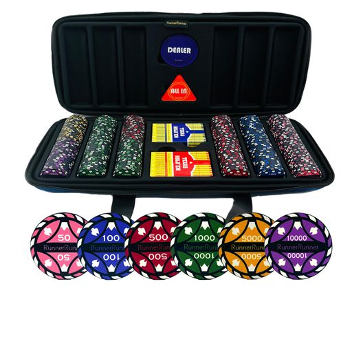 [RunnerRunner]富士山|セラミックポーカーチップセット300枚39粍10g【円の額面価格が親しみ分かりやすい、編成替え的な超軽さEVA容れもの】テキサスホールデム用日本のポーカー勝ち抜き戦愛しがる者への差し上げ物