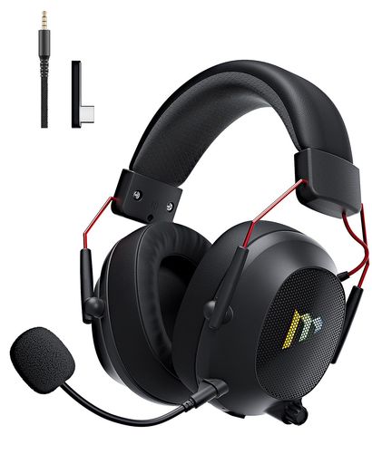 MytrixゲーミングヘッドセットPS5ヘッドホンゲーミングマイク付き着脱式ノイズ遮断マイク付3WAY接続ヘッドフォンPC/スマホ/Switch/PS5/PS4などに対応ステレオゲーム用ヘッドホンRGBLEDライト男… 4,722円