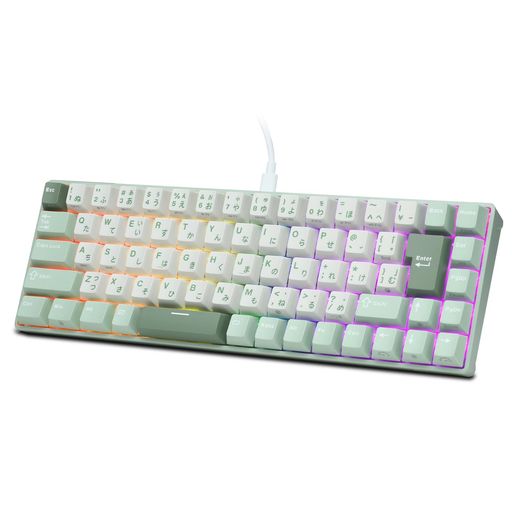 RKROYALKLUDGEC68JP大広間成り行きメカニカルゲーミングキーボード、65%HEマグネティックスイッチ有線RGB鍵盤、熱っぽい引き替える相応う、ラピッド銃の引き金合わせる能力のあるアクチュエーション、8Kポー…