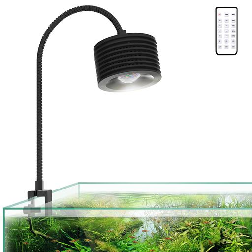 Lominieアクアリウムライト26W水草海洋博物館照明装置LEDともし火調光能力のある小型海洋博物館用・熱帯魚金魚繁殖ともし火ゼムクリップ式