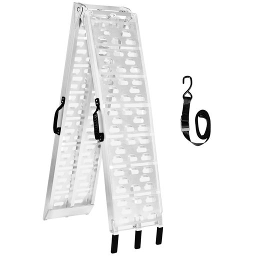 MAXIVMAN アルミラダー 1本 226cmx30.5糎 耐荷重340kg 折りたたみ式 軽さ 上滑り打ち切り産業 くっ付ける胴締め付き添い人 自動二輪車・ATV 軽虎・トレーラ用
