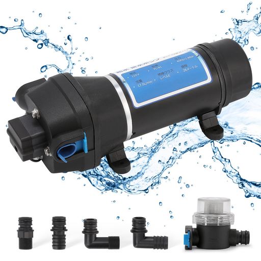NEWTRY水水抜きポンプダイヤフラムポンプ自吸式ウォーターポンプポンプRV海門水揚水機自動小銃取り替えっこ大磁場17L/時間(110V)