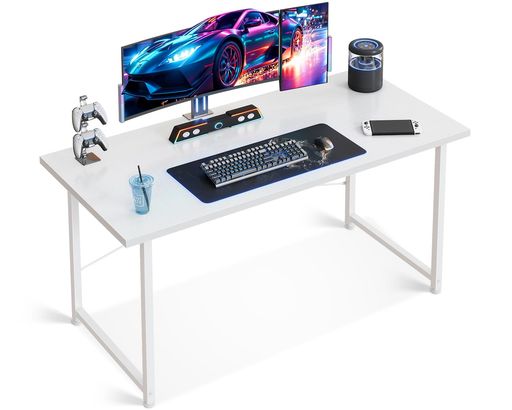 ODKパソコンデスクゲーミングデスク机pc事務机幅120糎几取り組み事務机computerdesk在宅細工物今めかしい精神的な統合飾り気の無い白いこと
