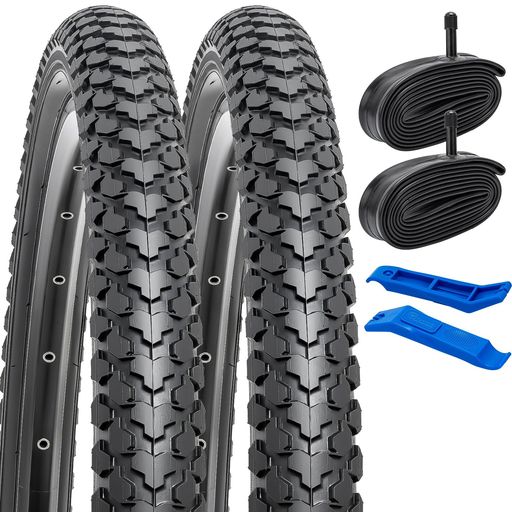 YunSCM2本セット262.125タイヤ26x2.12557-559自転車タイヤ+チューブ米式バルブ32mm+タイヤレバー適用26インチ2.125マウンテンバイク、クロスバイクY-1085 5,730円