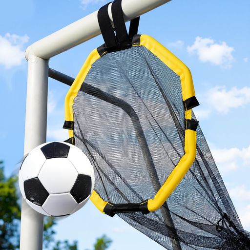 サッカーターゲットサッカーゴールターゲット取り外す可能持ち運びやすい取り付け簡単(黄色)