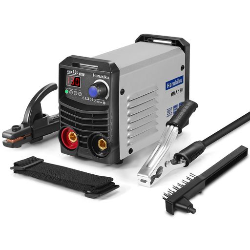 Harukiku 円弧溶接機 100V 130A直流 携帯型溶接機 小型 IGBTはたご屋取り替えっこ 未経験者向け 軽さ 飾り気の無い溶接機 3m長々しい有線テレビ DIY、鉄道車両、棚の取りつくろう用の溶接機 身寄り用に至適