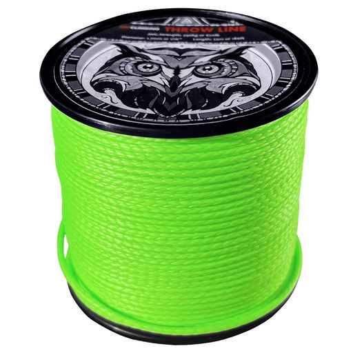 GMCLIMBING100%超高分子量ポリエチレンUHMWPE1.7mmスローライン破断強度650lbグリーン12-ストランド編みアーボリストツリークライミング