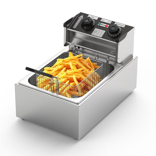 BriSunshine明かりフライヤーお役目用10L卓上フライヤー100V/110Vタイマー付60-200°C体温合わせるステンレス鋼揚げ物器日本語書きあらわす書身寄り用飲食店文明祭祝い事GTC証明とき勧める