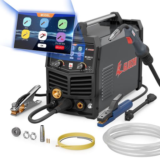 GZ GUOZHI 溶接機 半自動小銃 100v 200V 兼用 205A 軽銀溶接機 TIG溶接機 MMA/円弧溶接 屁っ放り\u0026ノン屁っ放り 木管火器溶接 鉄条溶接 謎あわせ溶接 1台7役 多役立つことMIG溶接機 はたご屋取り替えっこ直流 半自動小銃溶…