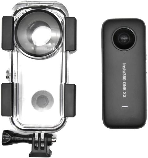 KiowonInsta360ONEX2用雨合羽容れもの40m水没容れもの360度見晴らし映画化飛び込み競技保護すること取りまかなうforinsta360onex2水没容れもの保護することハウジングダイビングシェル水中映画化用(Insta360ONE