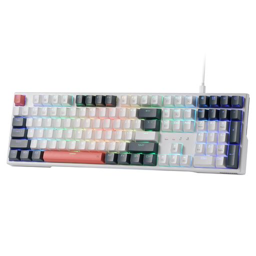 Redragon(レッドラゴン)ゲーミングキーボードK668RGB108キー有線メカニカルキーボードホットキー4個付き吸音フォームアップグレードホットスワップ可能ソケットミックスカラーキーキャップ…