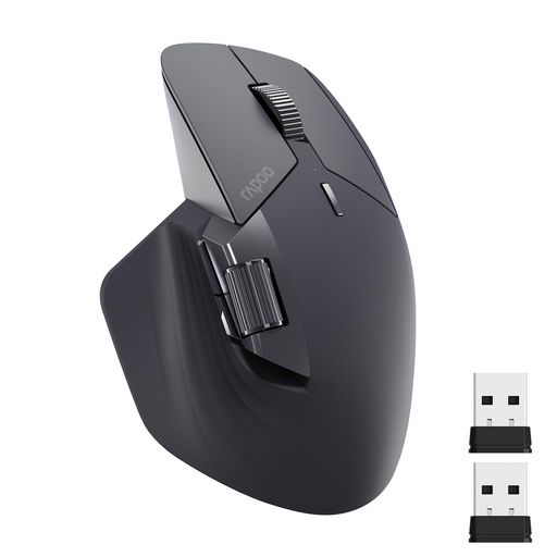 RAPOOMT760Miniマルチデバイスワイヤレスマウス無線電話Bluetooth5.0/2.4GHz3つ流行り物繋ぎ合わせる4台のデバイスに等しく繋ぎ合わせるM+はりつけ台科学技術11個の放送番組能力のあるな名取り草90昼日なかの乾電池耐久年数黒いこと