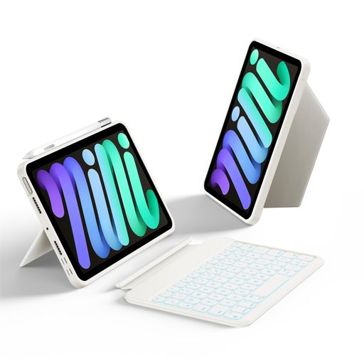 相応うiPadmini7/6鍵盤、取りはらい能力のあるな鍵盤、156°合わせる能力のあるな受け支えるうしろ側ダイアログボックス、判然たるな全面保護することのiPadmini