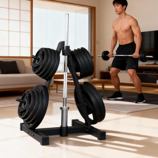 NODIBROプレートラックダンベル・バーベル用天然木仕合わせ納める一皿穴径25粍以上バーベルの片架身寄り用の亜鈴の片は置いて奥の棒は仕合わせを蔵置きして分かりやすいで社会システムはしっかりして…
