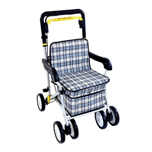 Care-Parentsシルバーカーショッピングカート座れる軽銀製軽さ折りたたみ買い出し手押し車4輪老いらく者用手押し車御拾い助けること車4座標軸高さ自然調整大収容能力御徒面子打ち切り鍵を掛ける付き添い人格好のいい敬老の日押… その他-医薬品・コンタクト・介護-移動・歩行支援用品