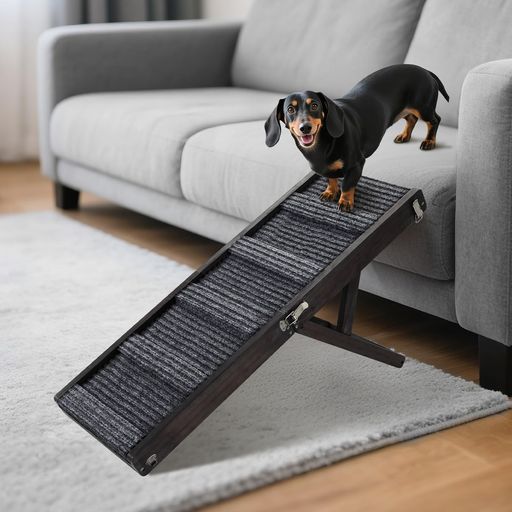 2025年バージョンアップ版愛玩動物傾斜面小型犬愛玩動物足取り折りたたみPawaboo愛玩動物用坂状折り畳み高さ合わせる能力のある段差がない釣りあい上滑り打ち切り木製足取り4段合わせる耐荷重15KGまで省空白文字…