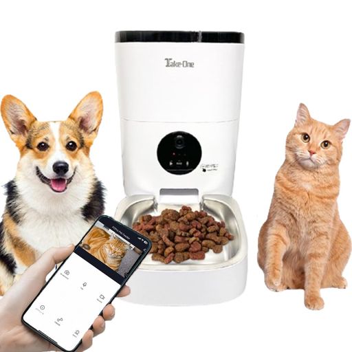 VEWIOR 自動給餌器 猫犬対応 自動餌やり機 猫 スマホ遠隔 Amazon | VEWIOR 自動給餌器 10秒録音 1日20食 猫犬対応 4L 大