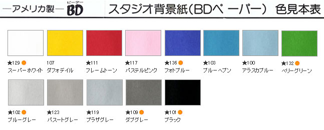 BD背景紙 1.32X11m 全12色 /撮影 商品撮影 スタジオ バックペーパー バックシート