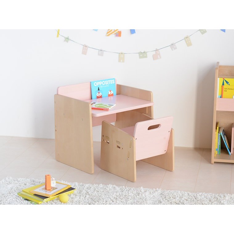 3段階に高さ調整可能な子供用デスク デスク 選べる2色 机 学習机 木製 シンプル おしゃれ 選べる2色 机 高さ調整可能 木製 便利 子供 椅子 東京ハンガー Travel Life