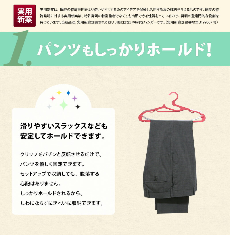 送料無料 50本セット パチッとハンガー クリップ式ハンガー すべらないハンガー マジックハンガー 実用新案ハンガー Cooltonindia Com