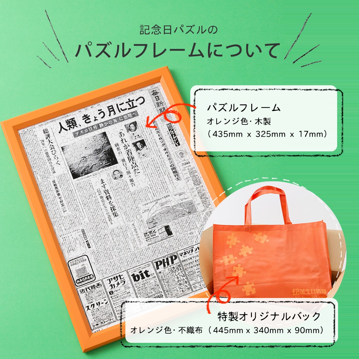 楽天市場 脳トレに 敬老の日ギフト お誕生日新聞 敬老の日 プレゼント 80代 70代 60代 1940年 1960年生まれ 男性 女性 誕生日 新聞 パズル フレーム メッセージカード ルーペ 付き お誕生日新聞 楽天市場店