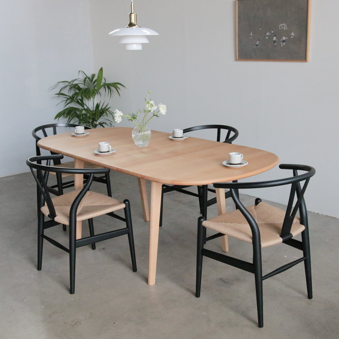 在庫有 即納可 CARL HANSEN デザイナーズチェア ビーチ材 ハンス・J・ウェグナー ペーパーコード 座面高さ45cm SON ソフトブラック  カールハンセン CH24 ナチュラル ウィッシュボーンチェア soft 家具 Yチェア カールハンセンサン ダイニングチェア 北欧 イス・チェア ...