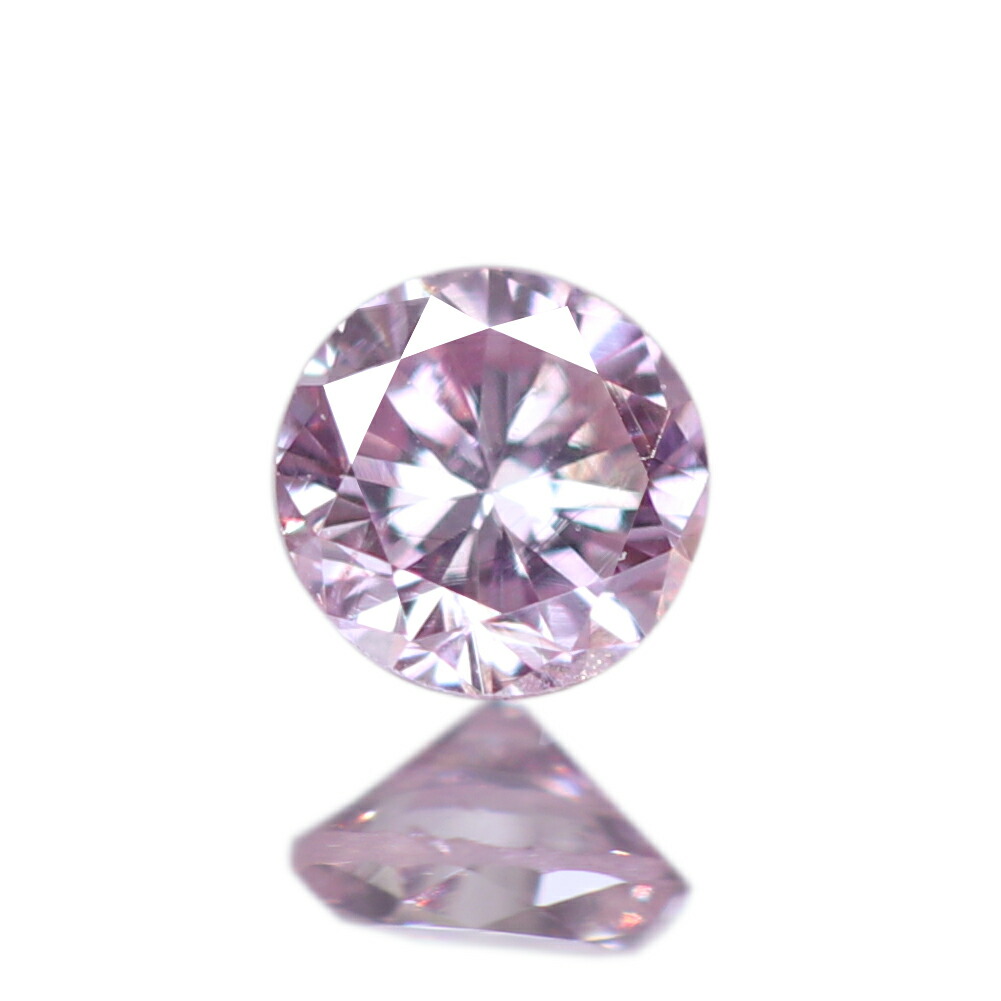 天然ピンクダイヤモンド 0.050ct FANCY ルース PINK SI-2 PURPLISH