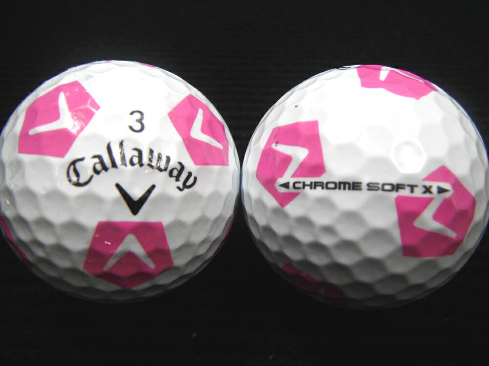 キャロウェイ CHROME SOFT トゥルービス  年式混合 20個　　ピンク Callaway Chrome Soft Triple Track Golf Balls