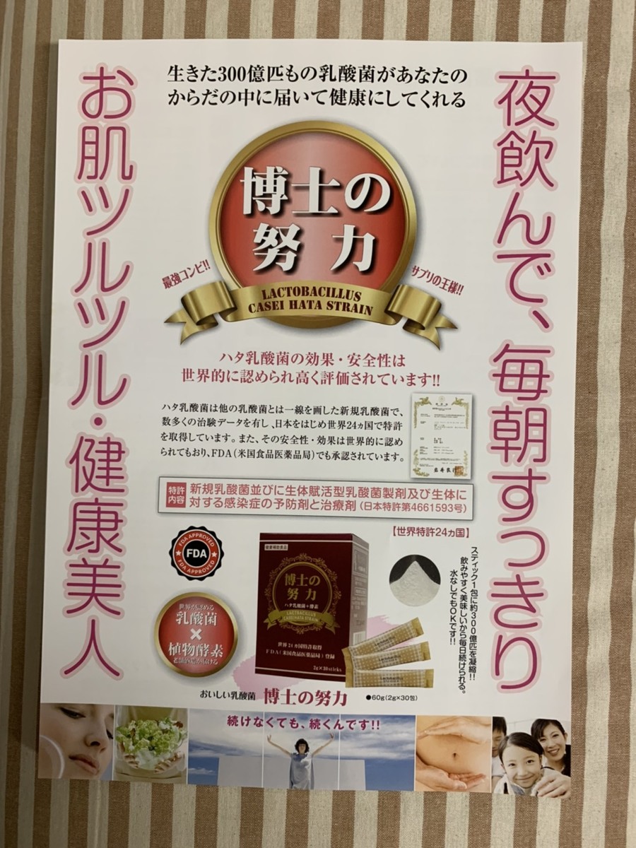 限定SALE大人気】 博士の努力(ハタ乳酸菌＋酵素) 1箱 wXTMR